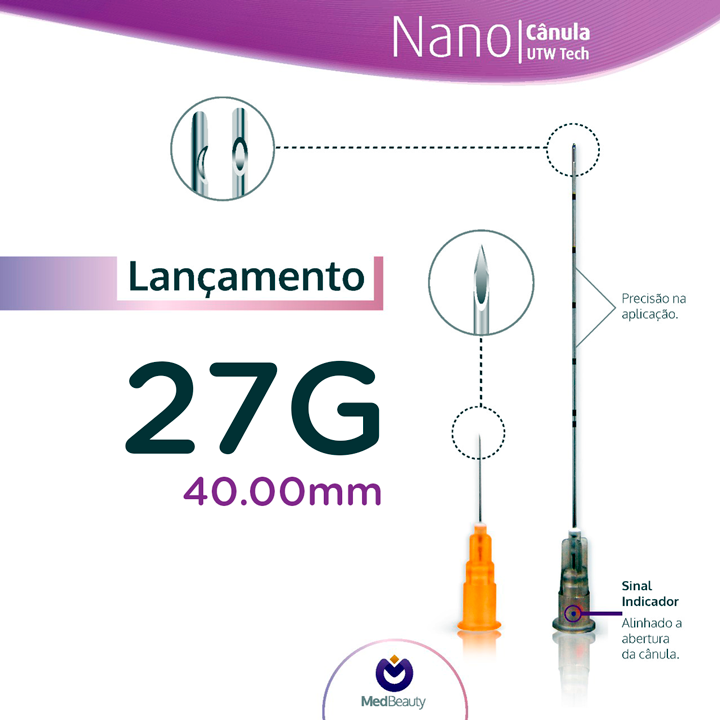 Nano Cânula 27G + agulha de pertuito